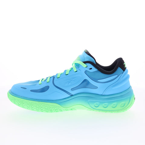 Reebok Engine A Mens Blue Synthetic Lace Up Athletic Basketball Shoes