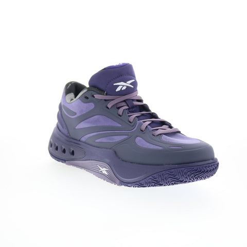 Reebok Engine A Mens Purple Synthetic Lace Up Athletic Basketball Shoes