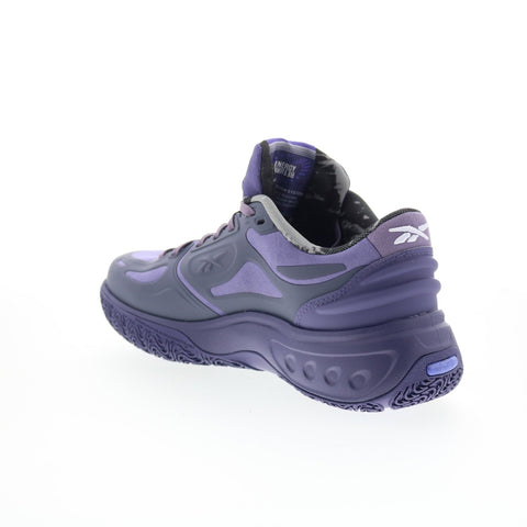 Reebok Engine A Mens Purple Synthetic Lace Up Athletic Basketball Shoes