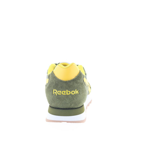 Reebok Glide Mens Green Suede Lace Up Lifestyle Sneakers Shoes