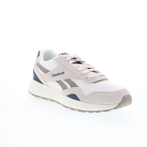 Reebok GL1100 Mens Beige Suede Lace Up Lifestyle Sneakers Shoes