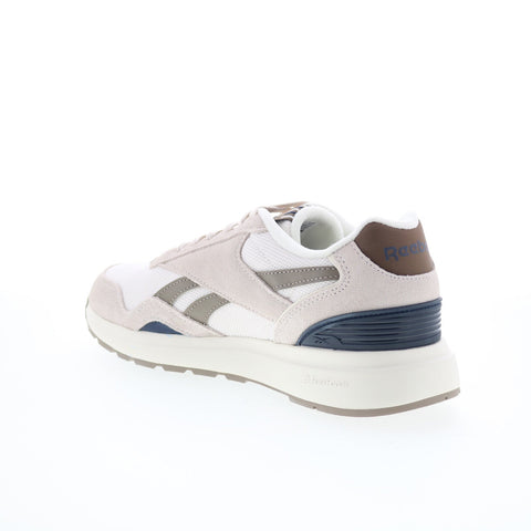 Reebok GL1100 Mens Beige Suede Lace Up Lifestyle Sneakers Shoes