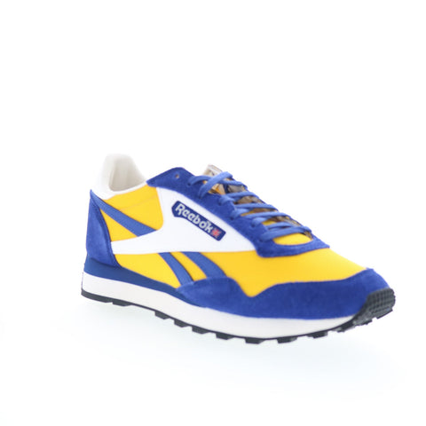 Reebok Aztec II Mens Yellow Suede Lace Up Lifestyle Sneakers Shoes