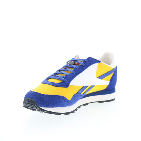 Reebok Aztec II Mens Yellow Suede Lace Up Lifestyle Sneakers Shoes