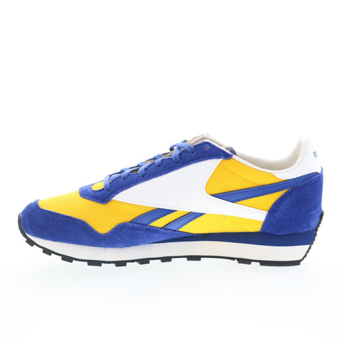 Reebok Aztec II Mens Yellow Suede Lace Up Lifestyle Sneakers Shoes