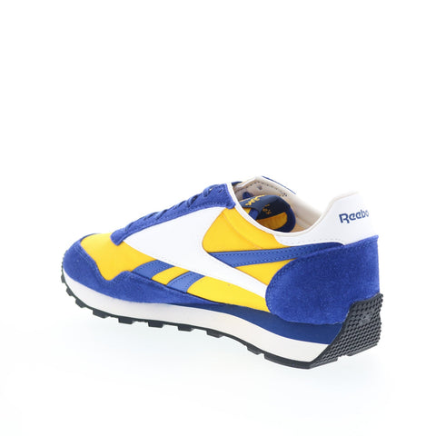 Reebok Aztec II Mens Yellow Suede Lace Up Lifestyle Sneakers Shoes