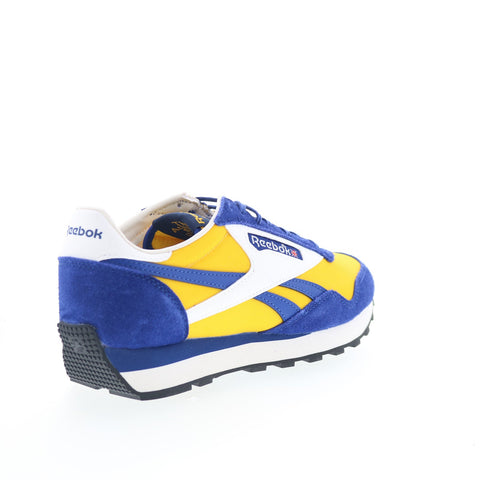 Reebok Aztec II Mens Yellow Suede Lace Up Lifestyle Sneakers Shoes
