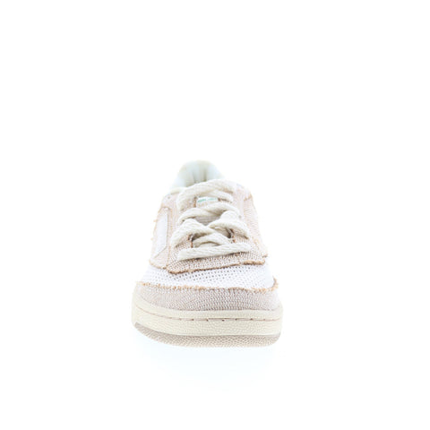 Reebok Club C 85 Mens Beige Mesh Lace Up Lifestyle Sneakers Shoes
