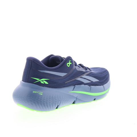Reebok Zignition Mens Blue Canvas Lace Up Athletic Running Shoes