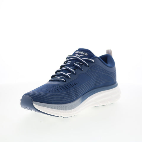 Reebok Road Strider Mens Blue Canvas Lace Up Athletic Running Shoes