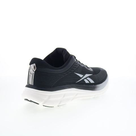 Reebok Road Strider Mens Black Canvas Lace Up Athletic Running Shoes