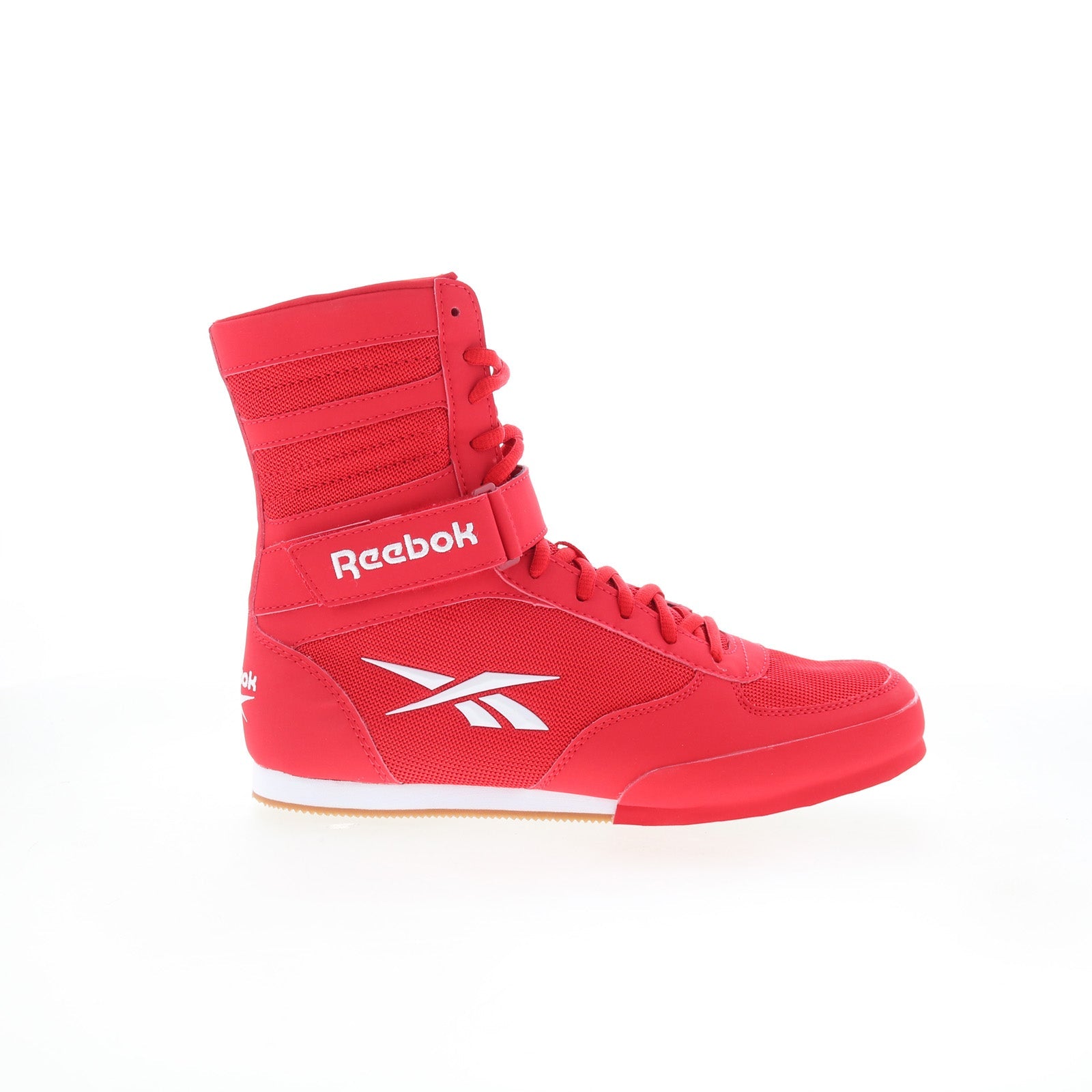 Reebok Boxing HI Mens Red Mesh Lace Up Athletic Boxing Shoes