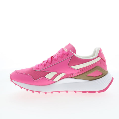 Reebok International Womens Pink Canvas Lace Up Lifestyle Sneakers Shoes