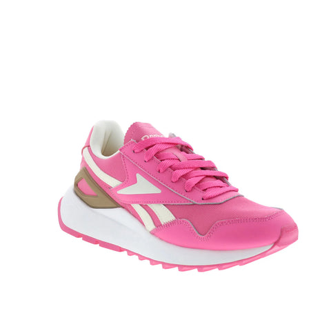 Reebok International Womens Pink Canvas Lace Up Lifestyle Sneakers Shoes