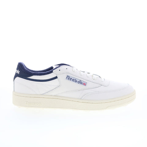 Reebok Club C Golf Mens White Leather Lace Up Athletic Golf Shoes