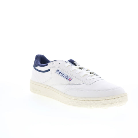 Reebok Club C Golf Mens White Leather Lace Up Athletic Golf Shoes