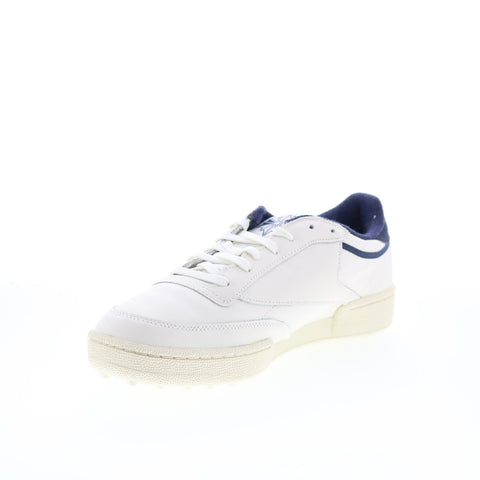 Reebok Club C Golf Mens White Leather Lace Up Athletic Golf Shoes