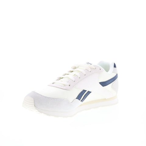 Reebok Glide Low Mens White Suede Lace Up Lifestyle Sneakers Shoes