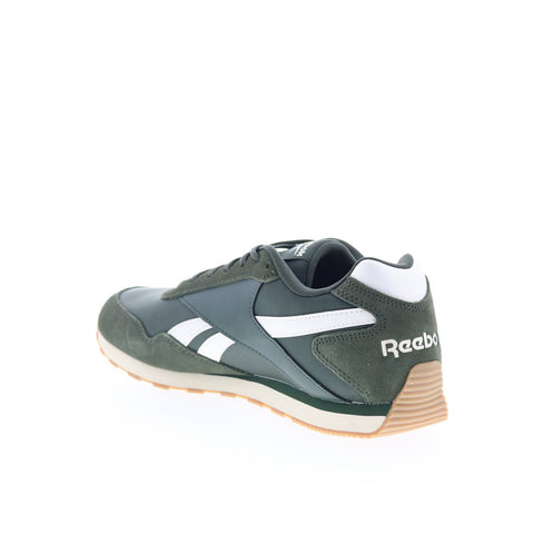 Reebok Glide Low Mens Green Suede Lace Up Lifestyle Sneakers Shoes