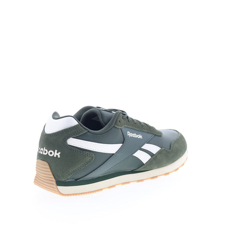 Reebok Glide Low Mens Green Suede Lace Up Lifestyle Sneakers Shoes