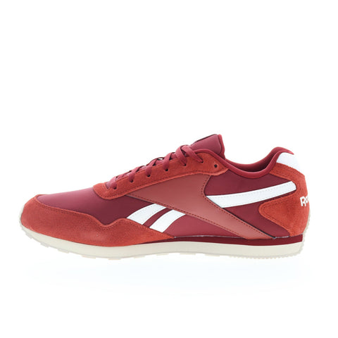 Reebok Glide Low Mens Red Suede Lace Up Lifestyle Sneakers Shoes