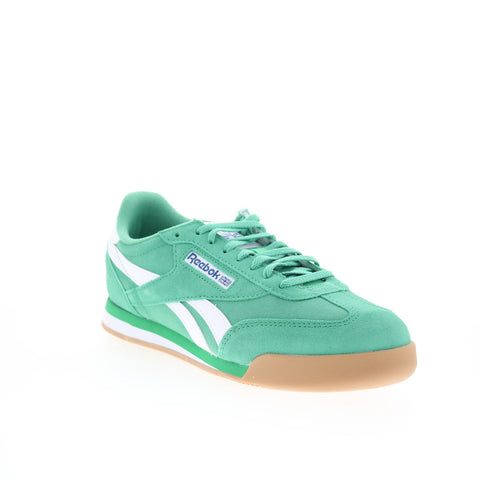 Reebok Campio XT Mens Green Suede Lace Up Lifestyle Sneakers Shoes