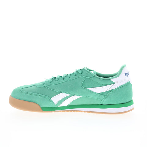 Reebok Campio XT Mens Green Suede Lace Up Lifestyle Sneakers Shoes