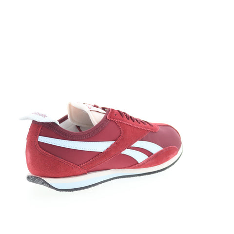 Reebok R400 Mens Burgundy Suede Lace Up Lifestyle Sneakers Shoes