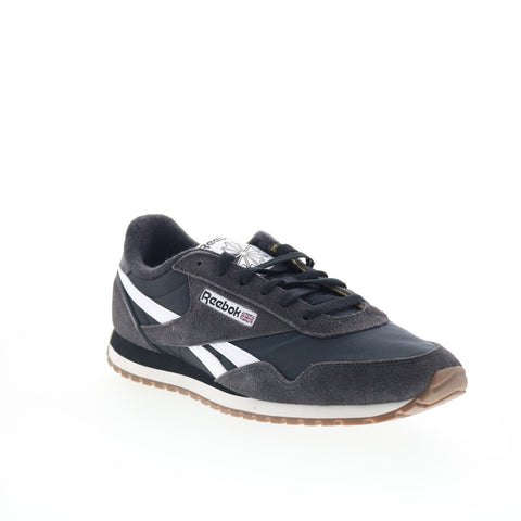 Reebok Classic AZ Mens Black Suede Lace Up Lifestyle Sneakers Shoes