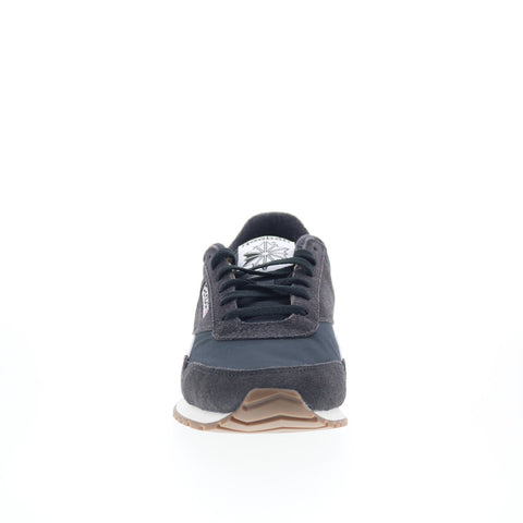 Reebok Classic AZ Mens Black Suede Lace Up Lifestyle Sneakers Shoes