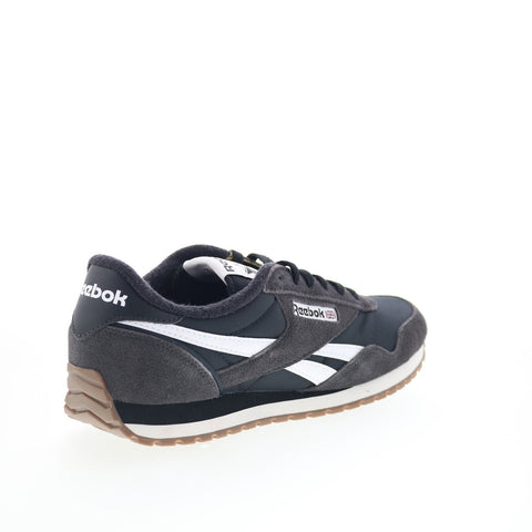 Reebok Classic AZ Mens Black Suede Lace Up Lifestyle Sneakers Shoes