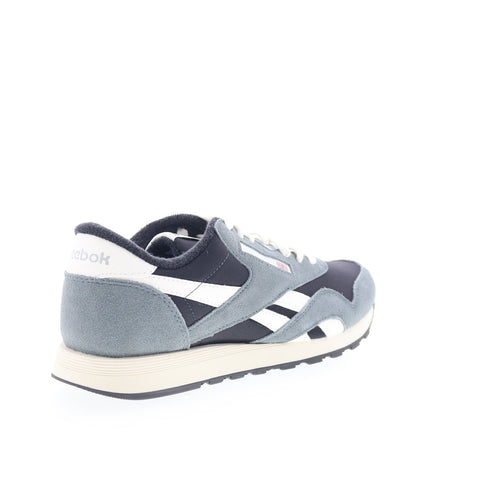 Reebok Classic Nylon Mens Black Suede Lace Up Lifestyle Sneakers Shoes