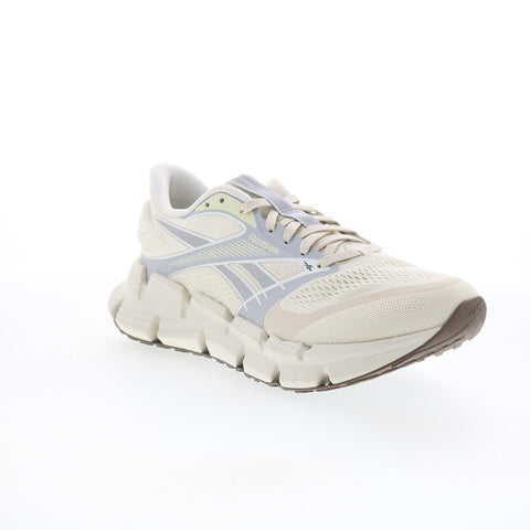 Reebok Floatzig 2 Mens Beige Canvas Lace Up Athletic Running Shoes