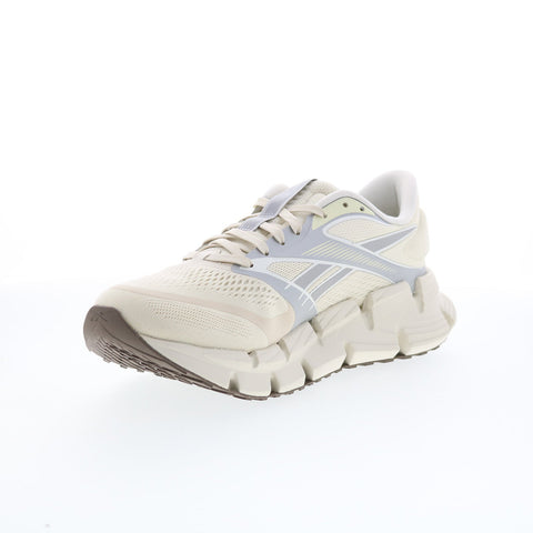 Reebok Floatzig 2 Mens Beige Canvas Lace Up Athletic Running Shoes
