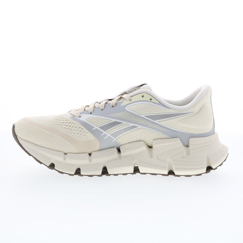 Reebok Floatzig 2 Mens Beige Canvas Lace Up Athletic Running Shoes