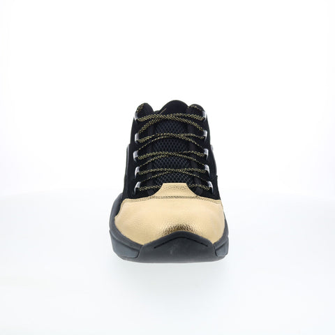 Reebok Question Low Mens Black Suede Lace Up Athletic Basketball Shoes