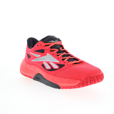 Reebok Engine LT Mens Red Mesh Lace Up Lifestyle Sneakers Shoes