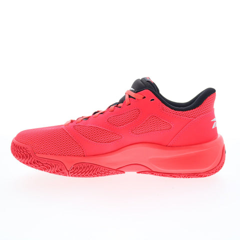 Reebok Engine LT Mens Red Mesh Lace Up Lifestyle Sneakers Shoes