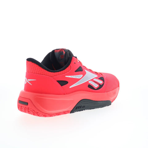 Reebok Engine LT Mens Red Mesh Lace Up Lifestyle Sneakers Shoes