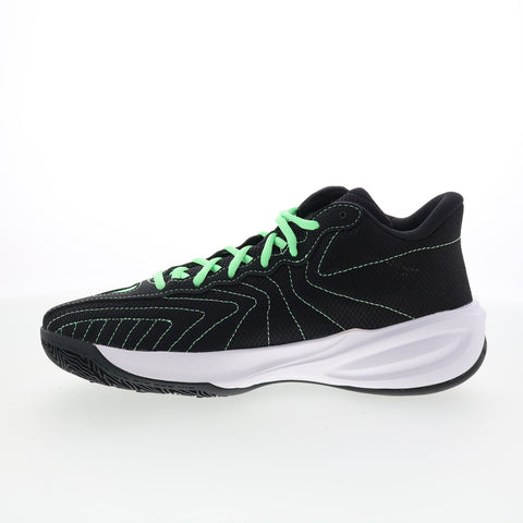 Reebok Press Mens Green Mesh Lace Up Athletic Basketball Shoes
