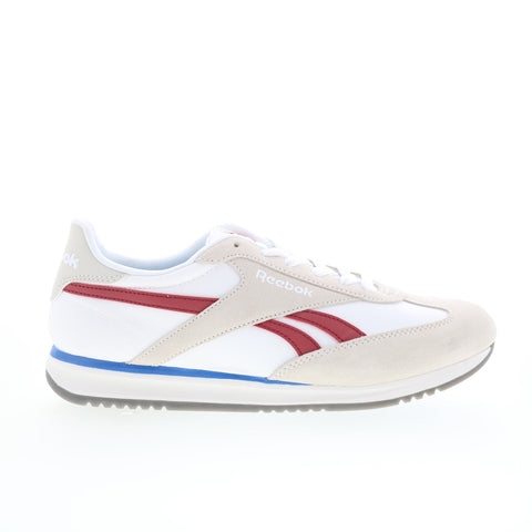 Reebok World 70 Mens White Suede Lace Up Lifestyle Sneakers Shoes