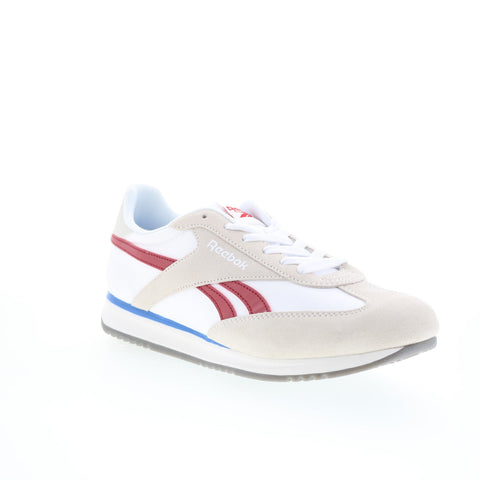 Reebok World 70 Mens White Suede Lace Up Lifestyle Sneakers Shoes