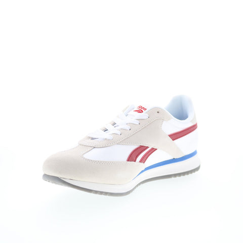 Reebok World 70 Mens White Suede Lace Up Lifestyle Sneakers Shoes