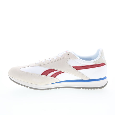 Reebok World 70 Mens White Suede Lace Up Lifestyle Sneakers Shoes