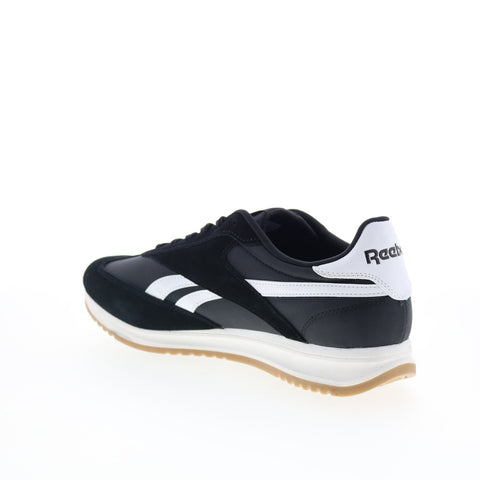 Reebok World 70 Mens Black Suede Lace Up Lifestyle Sneakers Shoes