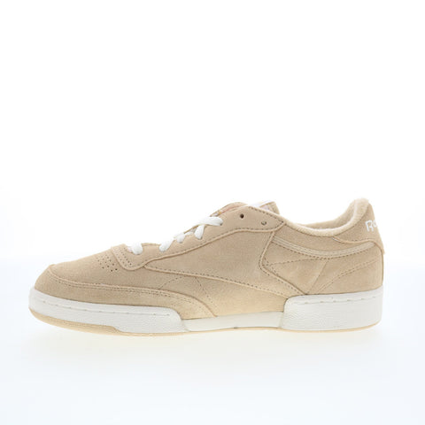 Reebok Club C 85 Vintage Mens Beige Leather Lifestyle Sneakers Shoes