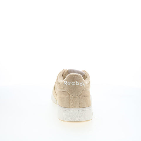 Reebok Club C 85 Vintage Mens Beige Leather Lifestyle Sneakers Shoes