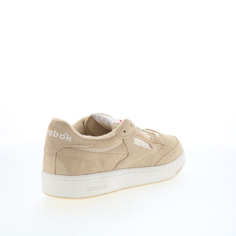 Reebok Club C 85 Vintage Mens Beige Leather Lifestyle Sneakers Shoes