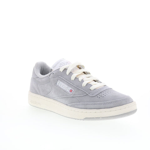 Reebok Club C 85 Vintage Mens Gray Leather Lace Up Lifestyle Sneakers Shoes