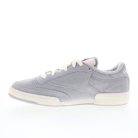 Reebok Club C 85 Vintage Mens Gray Leather Lace Up Lifestyle Sneakers Shoes